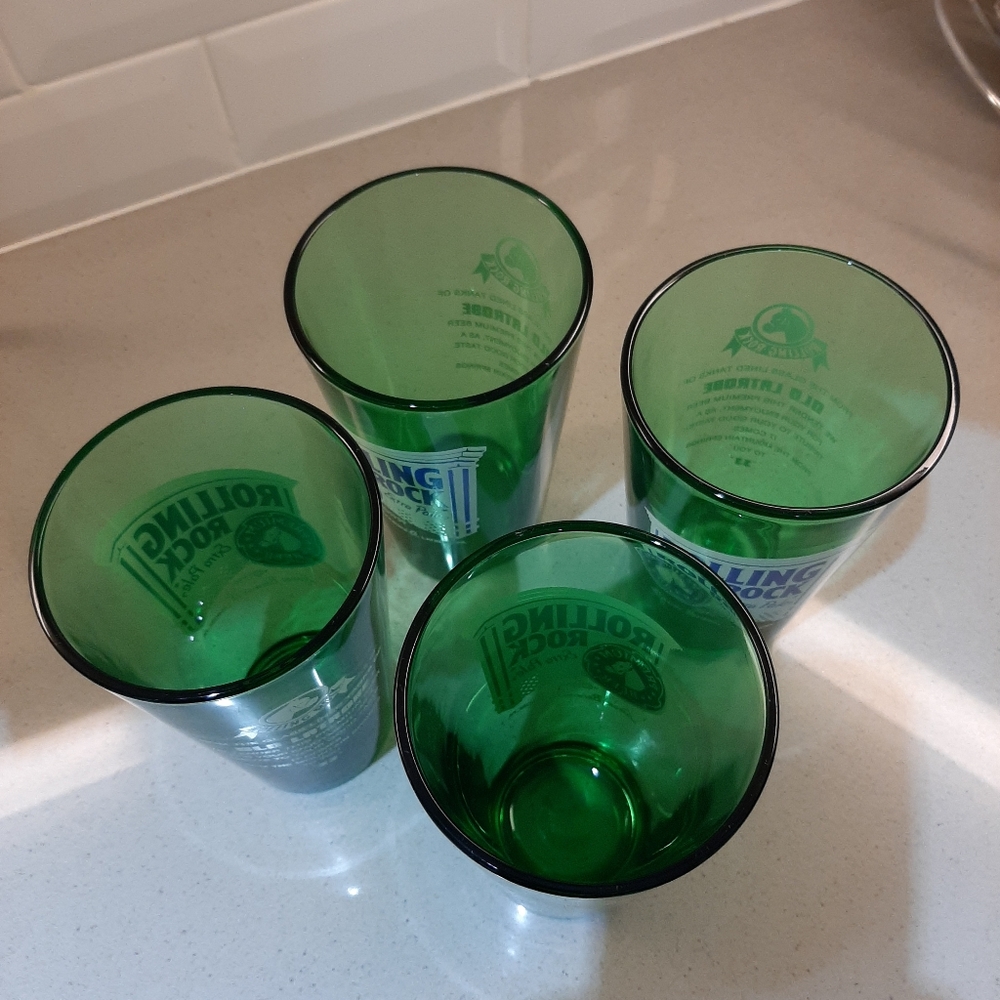 Rolling Rock beer glasses - Picture 3 of 10